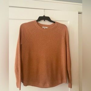 Madewell Waffle Crewneck Sweater, Size Small, Dusty Rose